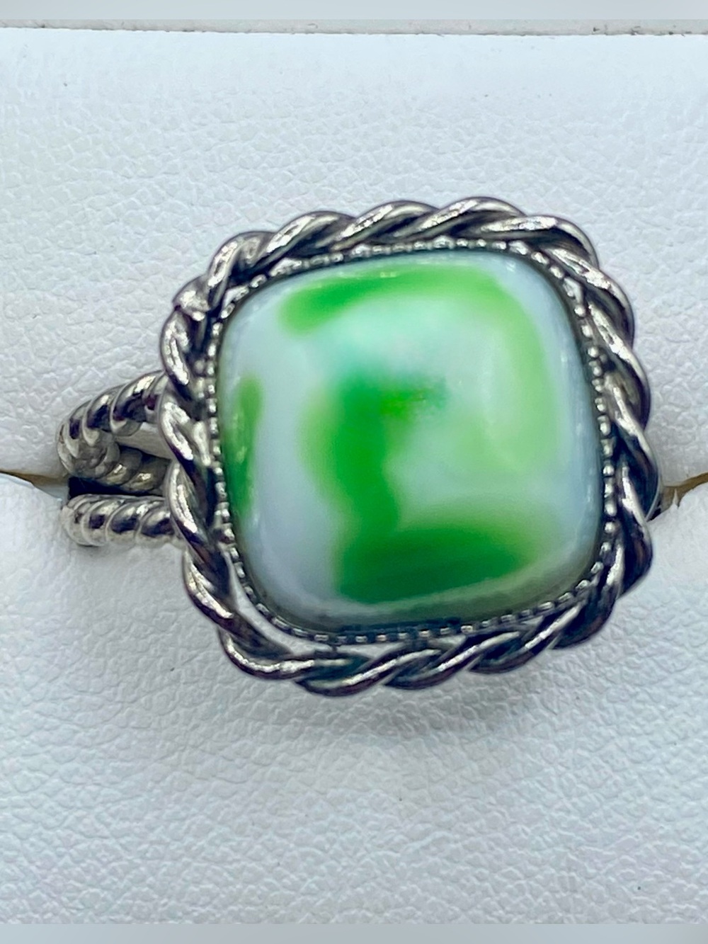 Vintage West Germany Green Glass Ring